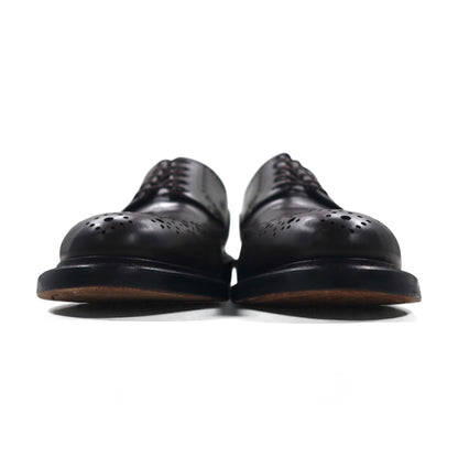 J.Crew Wingtip Full Brogue Dress Shoes, Size 27cm, Brown Leather with Medallion Detail, 55740