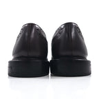 J.Crew Wingtip Full Brogue Dress Shoes, Size 27cm, Brown Leather with Medallion Detail, 55740