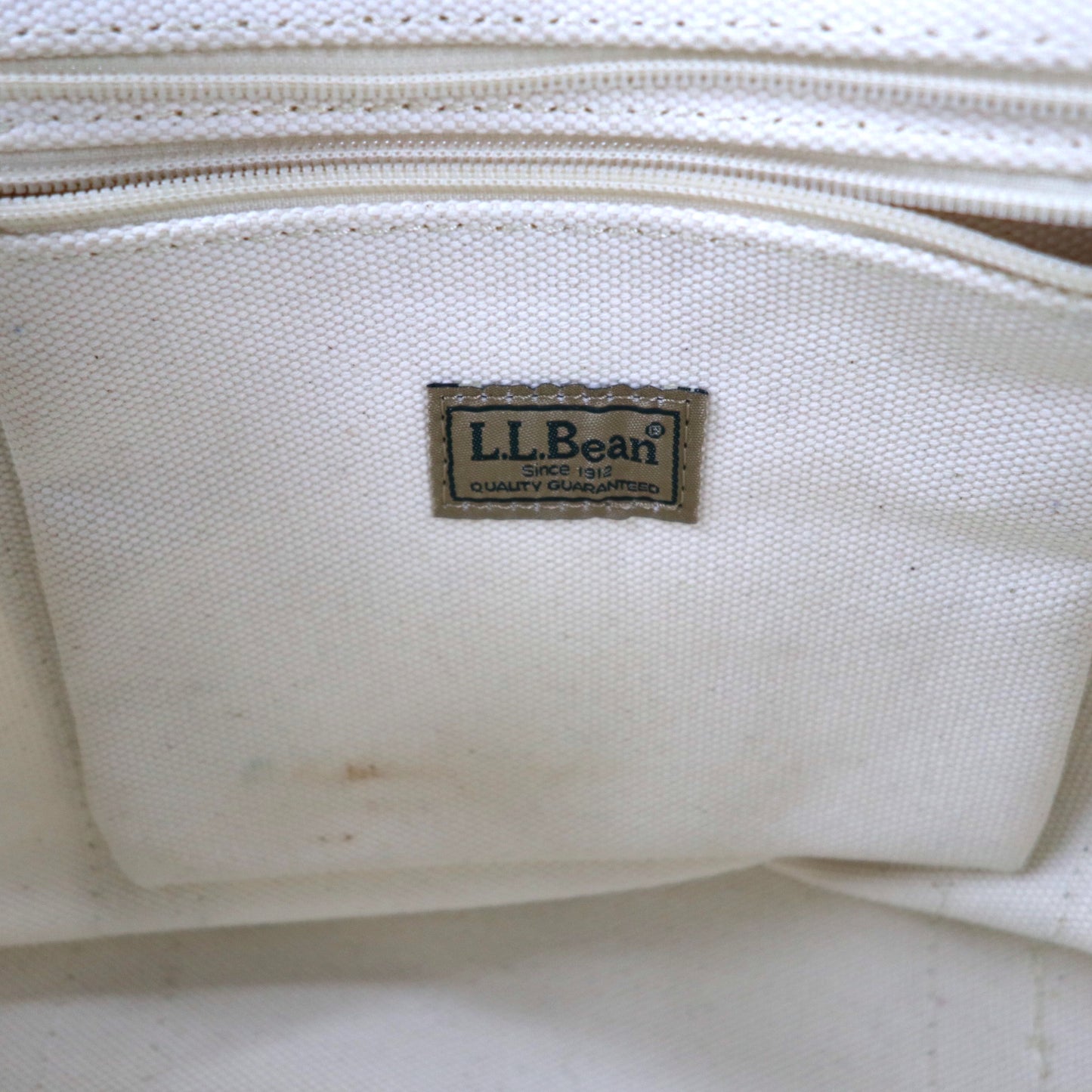 L.L.Bean 2WAY トートバッグ ショルダーストラップトート ミディアム ホワイト ブラック キャンバス Shoulder Strap Tote Medium 282343