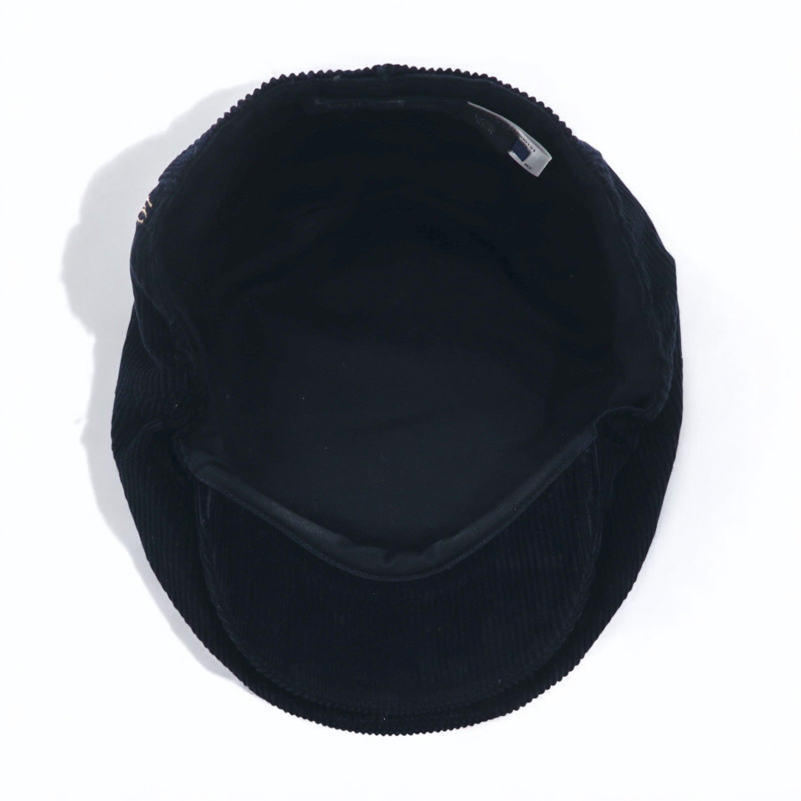 Polo by Ralph Lauren Corduroy Driver Cap Hunting Cap L/XL Black Small Pony Embroidery