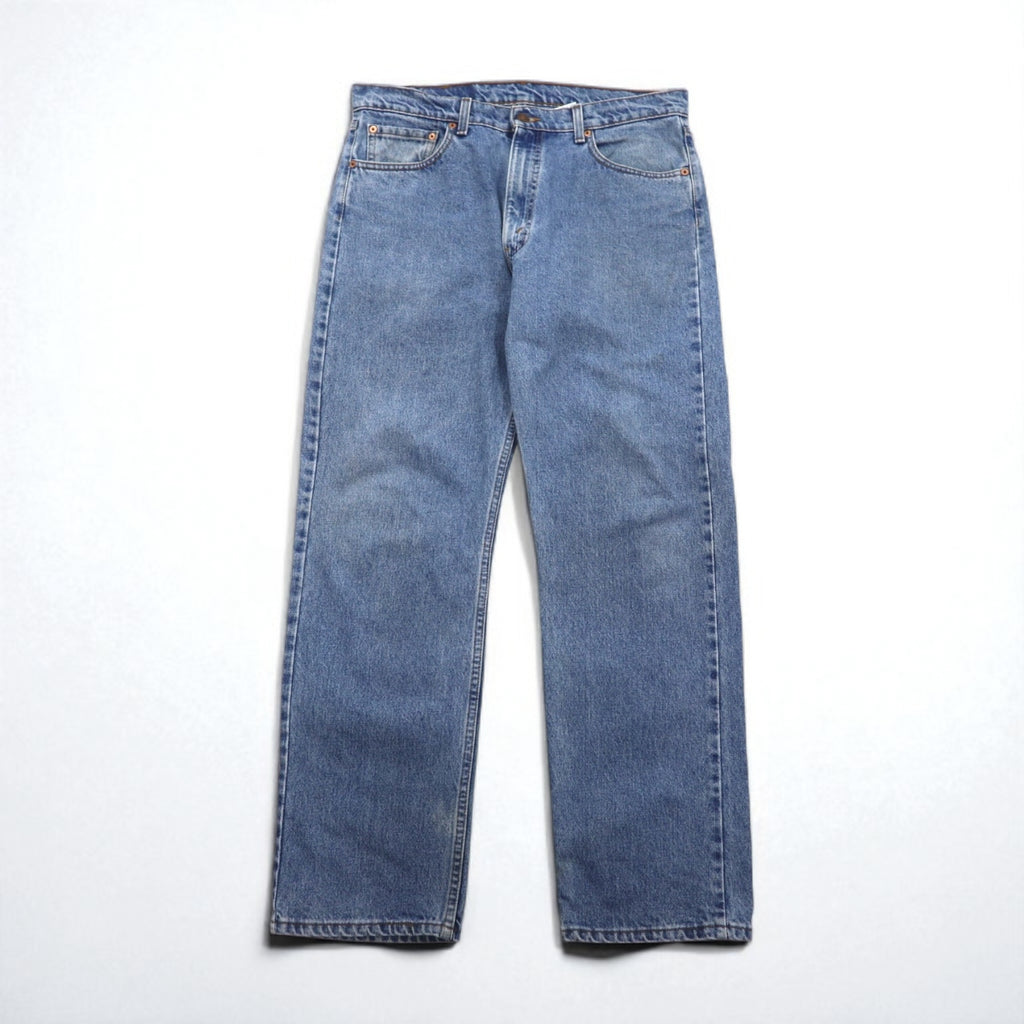 Levi's 90s Made in USA 505 Straight Denim Pants, Size L, Indigo Blue, Zipper Fly, 505-4891