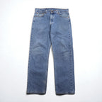 Levi's 90s Made in USA 505 Straight Denim Pants, Size L, Indigo Blue, Zipper Fly, 505-4891
