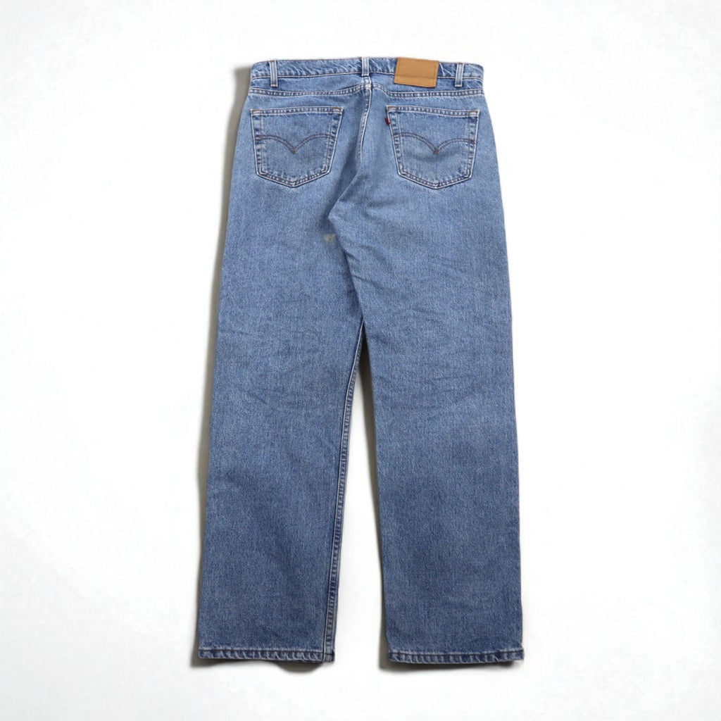 Levi's 90s Made in USA 505 Straight Denim Pants, Size L, Indigo Blue, Zipper Fly, 505-4891
