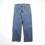 Levi's 90s Made in USA 505 Straight Denim Pants, Size L, Indigo Blue, Zipper Fly, 505-4891