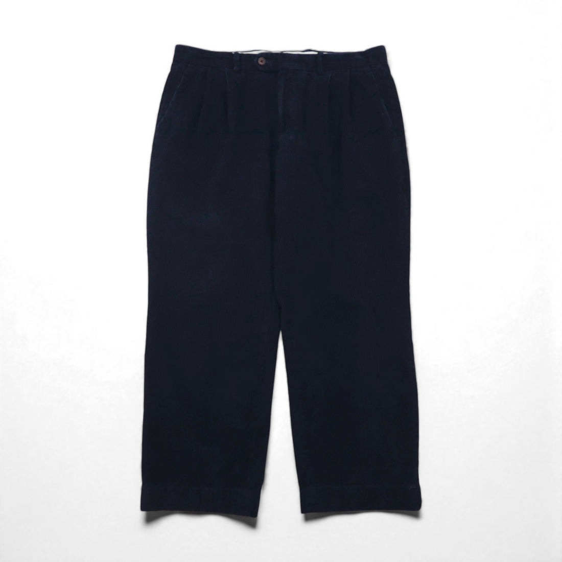 LAUREN RALPH LAUREN 90年代 2タック ワイド コーデュロイパンツ チノパンツ L ネイビー