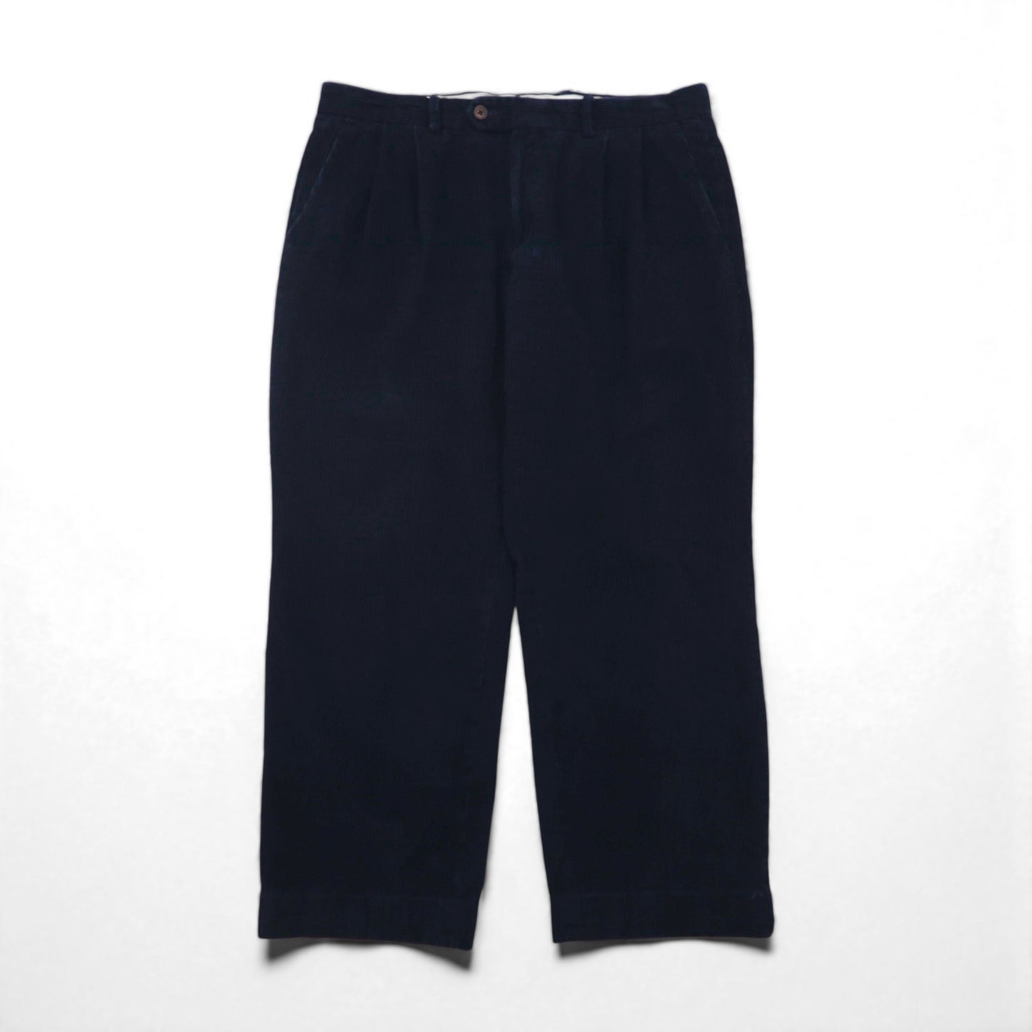 LAUREN RALPH LAUREN 90s 2-pleat wide corduroy chino pants, size L, navy