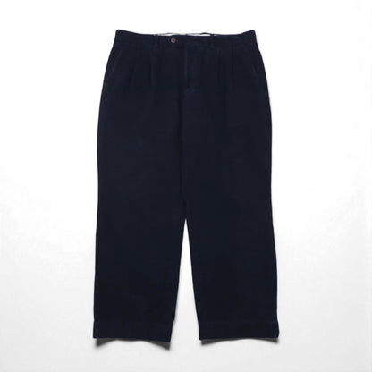 LAUREN RALPH LAUREN 90s 2-pleat wide corduroy chino pants, size L, navy