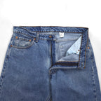 Levi's 90s Made in USA 505 Straight Denim Pants, Size L, Indigo Blue, Zipper Fly, 505-4891
