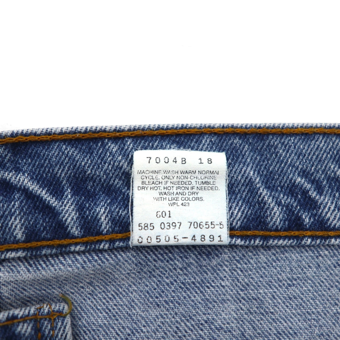 Levi's 90s Made in USA 505 Straight Denim Pants, Size L, Indigo Blue, Zipper Fly, 505-4891