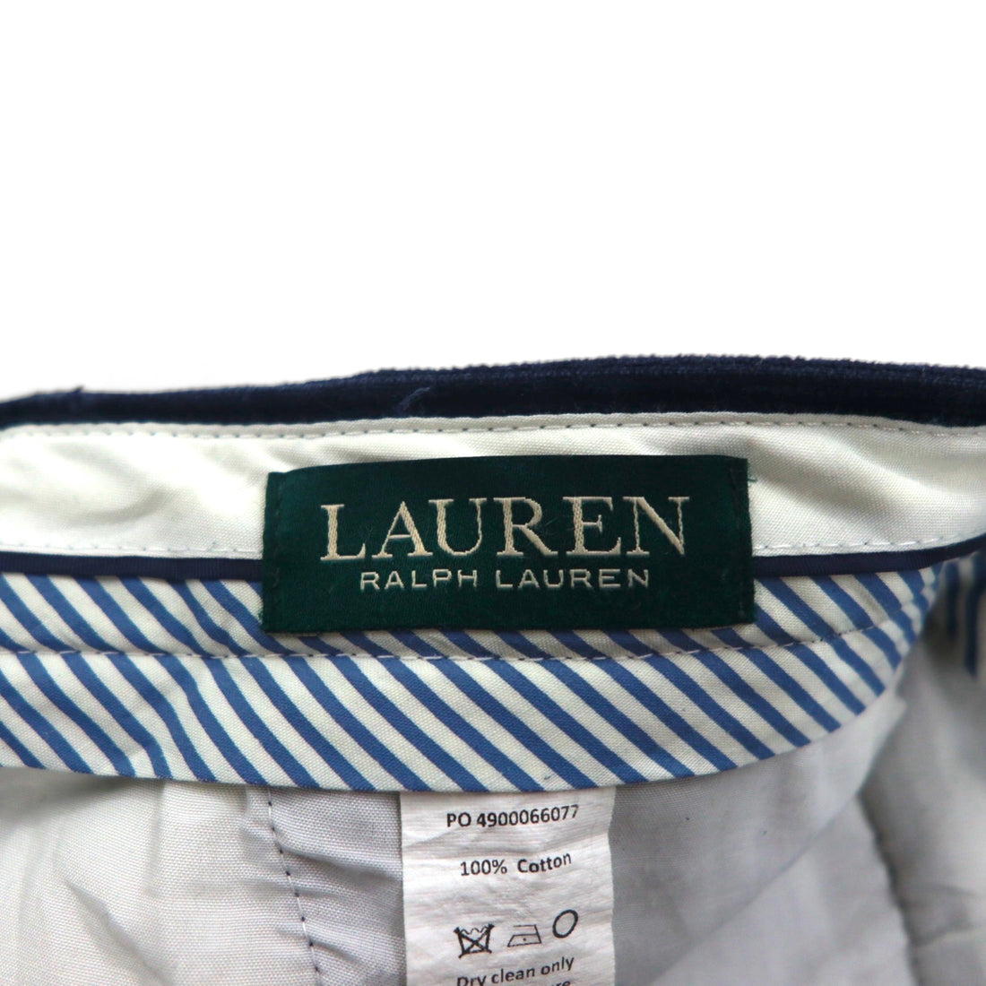 LAUREN RALPH LAUREN 90年代 2タック ワイド コーデュロイパンツ チノパンツ L ネイビー