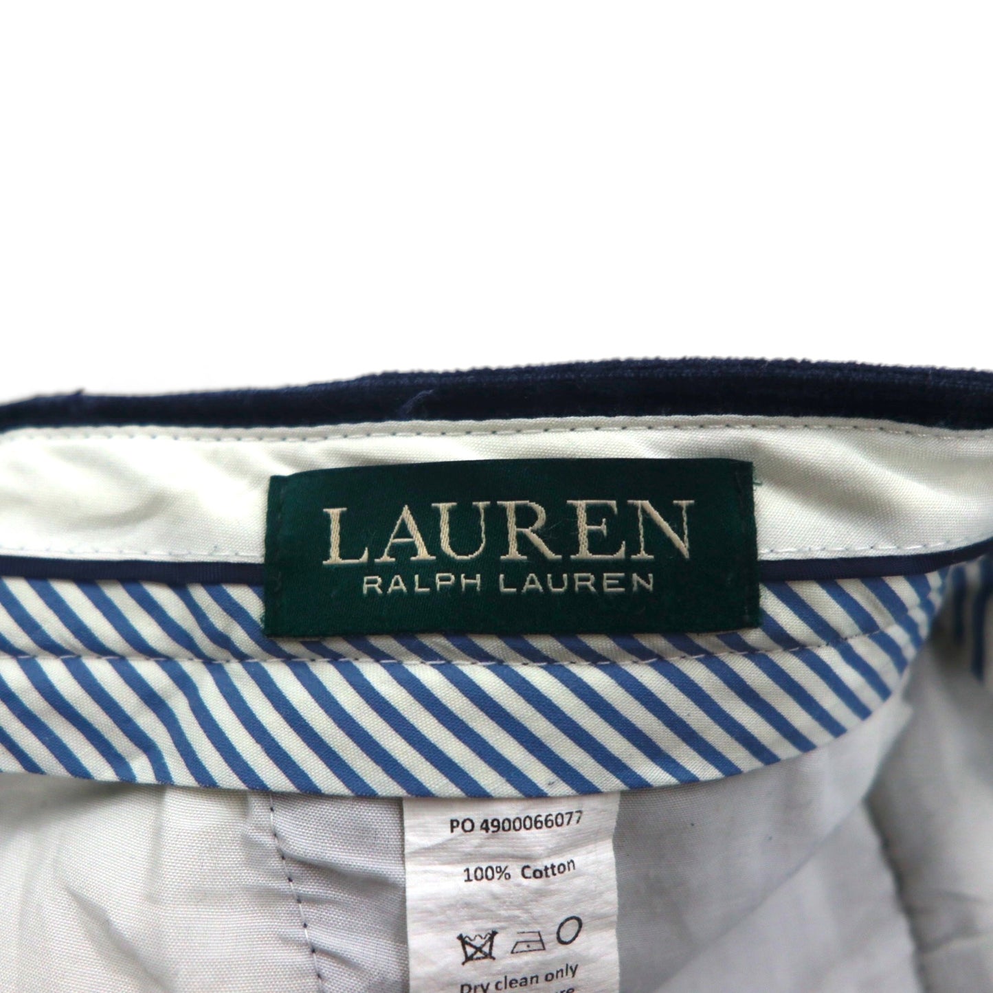 LAUREN RALPH LAUREN 90s 2-pleat wide corduroy chino pants, size L, navy