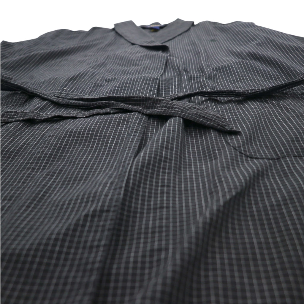 POLO RALPH LAUREN Robe Coat Gown M Black Check Belted Woven Robe Soho Plaid