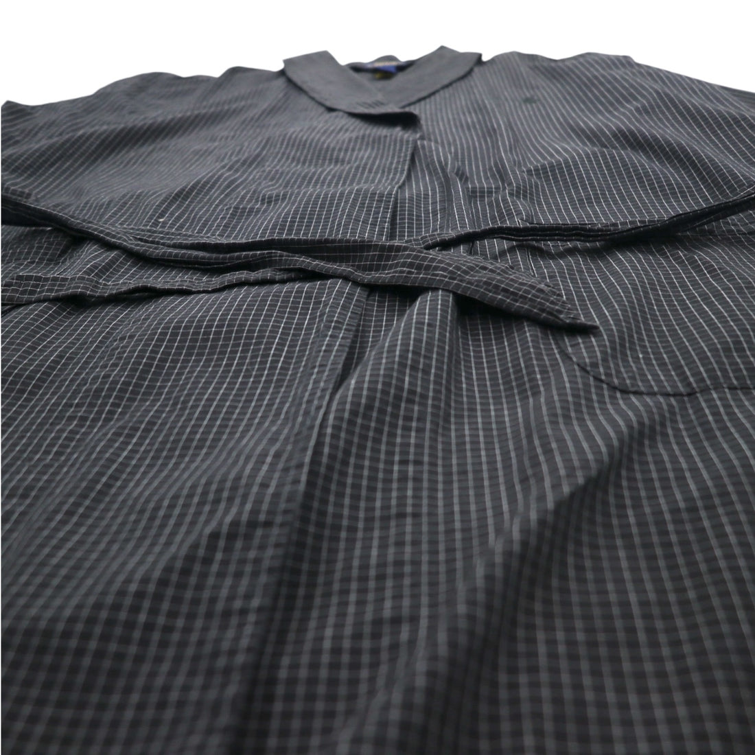 POLO RALPH LAUREN Robe Coat Gown M Black Check Belted Woven Robe Soho Plaid