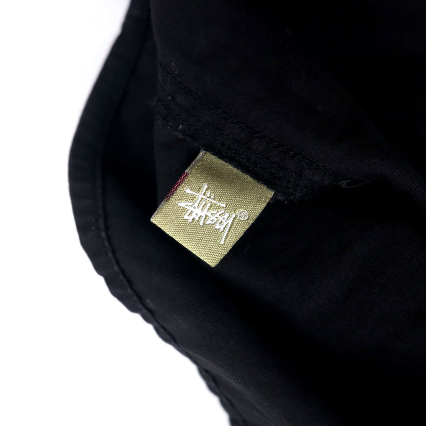 stussy ミリタリーシャツ ジャケット M ブラック コットン ロゴワッペン