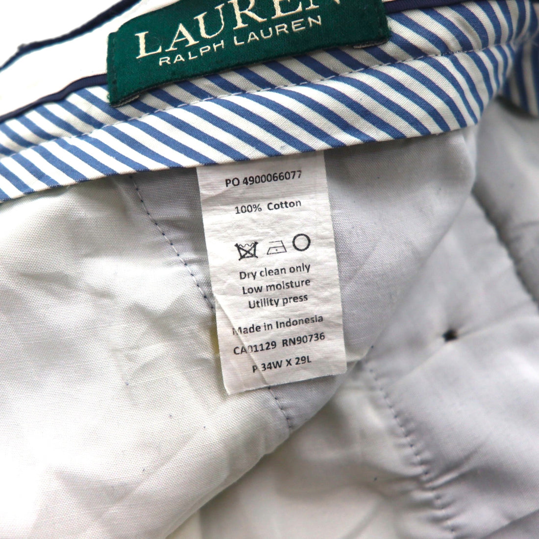 LAUREN RALPH LAUREN 90年代 2タック ワイド コーデュロイパンツ チノパンツ L ネイビー