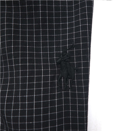 POLO RALPH LAUREN ローブコート ガウン M ブラック チェック ベルト付き Woven Robe Soho Plaid