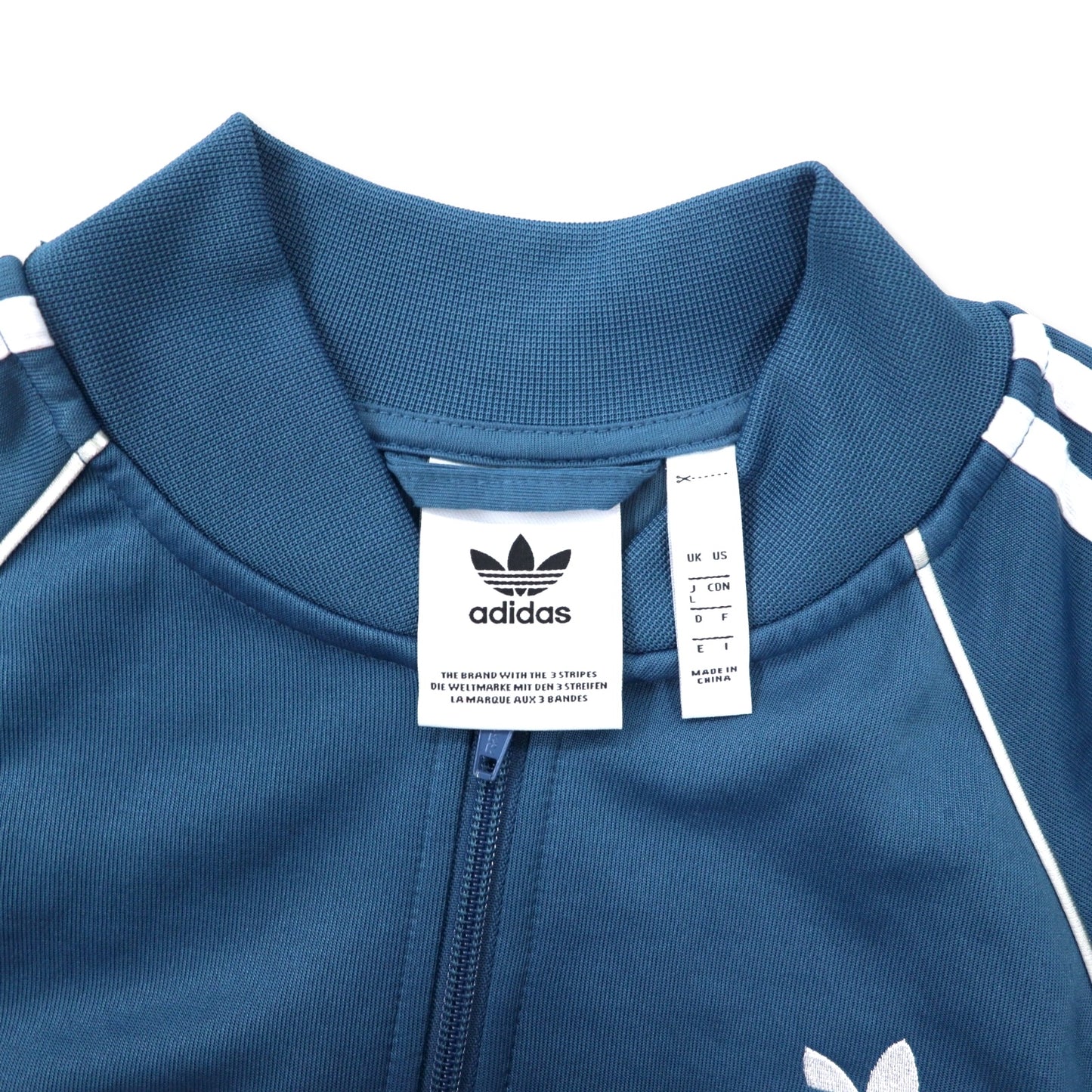 adidas originals ATP型 トラックジャケット ジャージ L ブルー ポリエステル ダブルジップ トレフォイルロゴ 3ストライプス AUTH TRACK TOP DJ2857