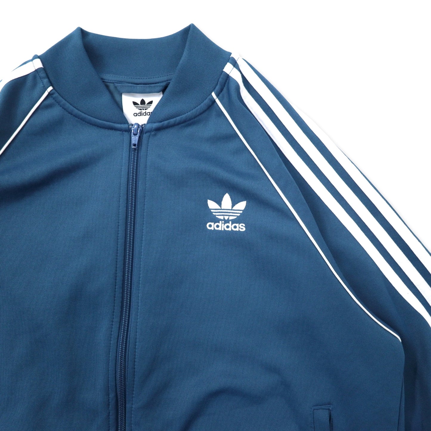 adidas originals ATP型 トラックジャケット ジャージ L ブルー ポリエステル ダブルジップ トレフォイルロゴ 3ストライプス AUTH TRACK TOP DJ2857