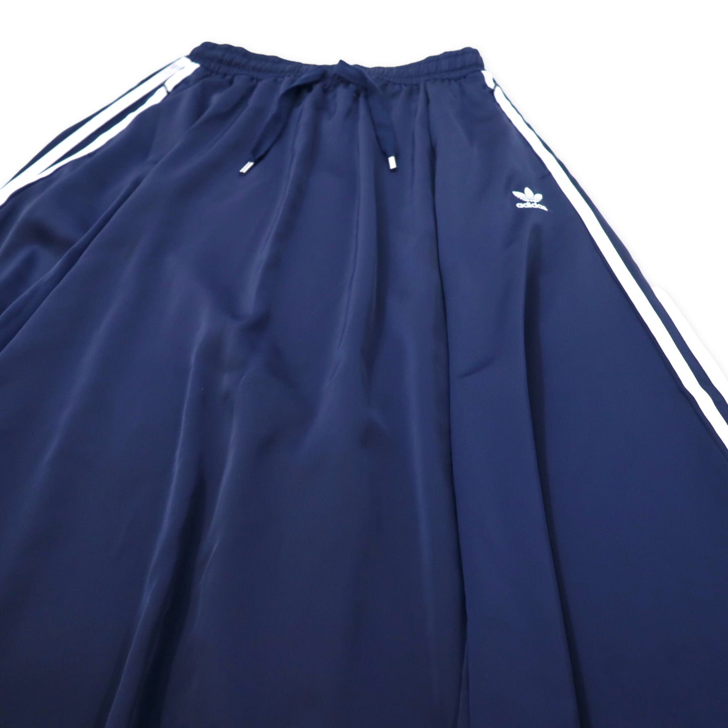 Adidas Originals Long Satin Skirt XOT Navy Jersey Trofoil Logo 3