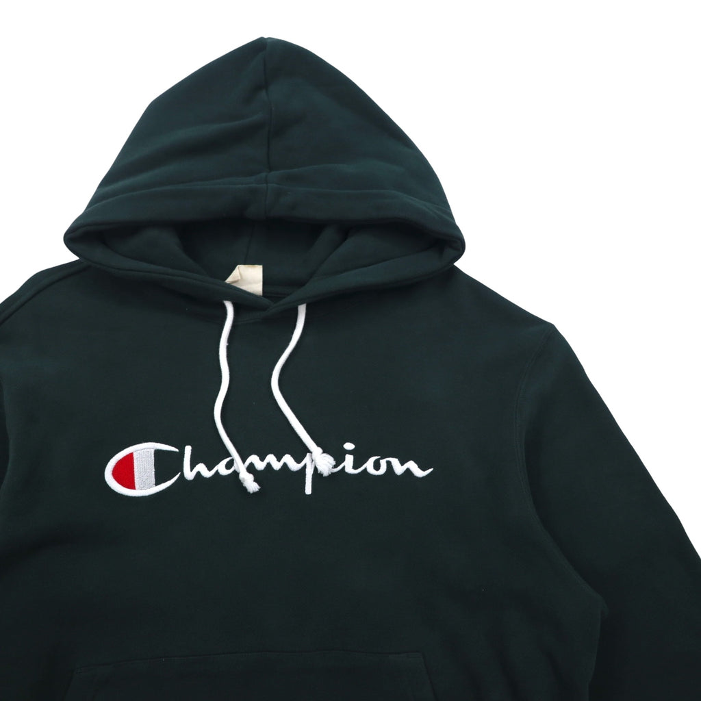 Champion プルオーバー スウェット パーカー L グリーン スクリプトロゴ CWSQ106R
