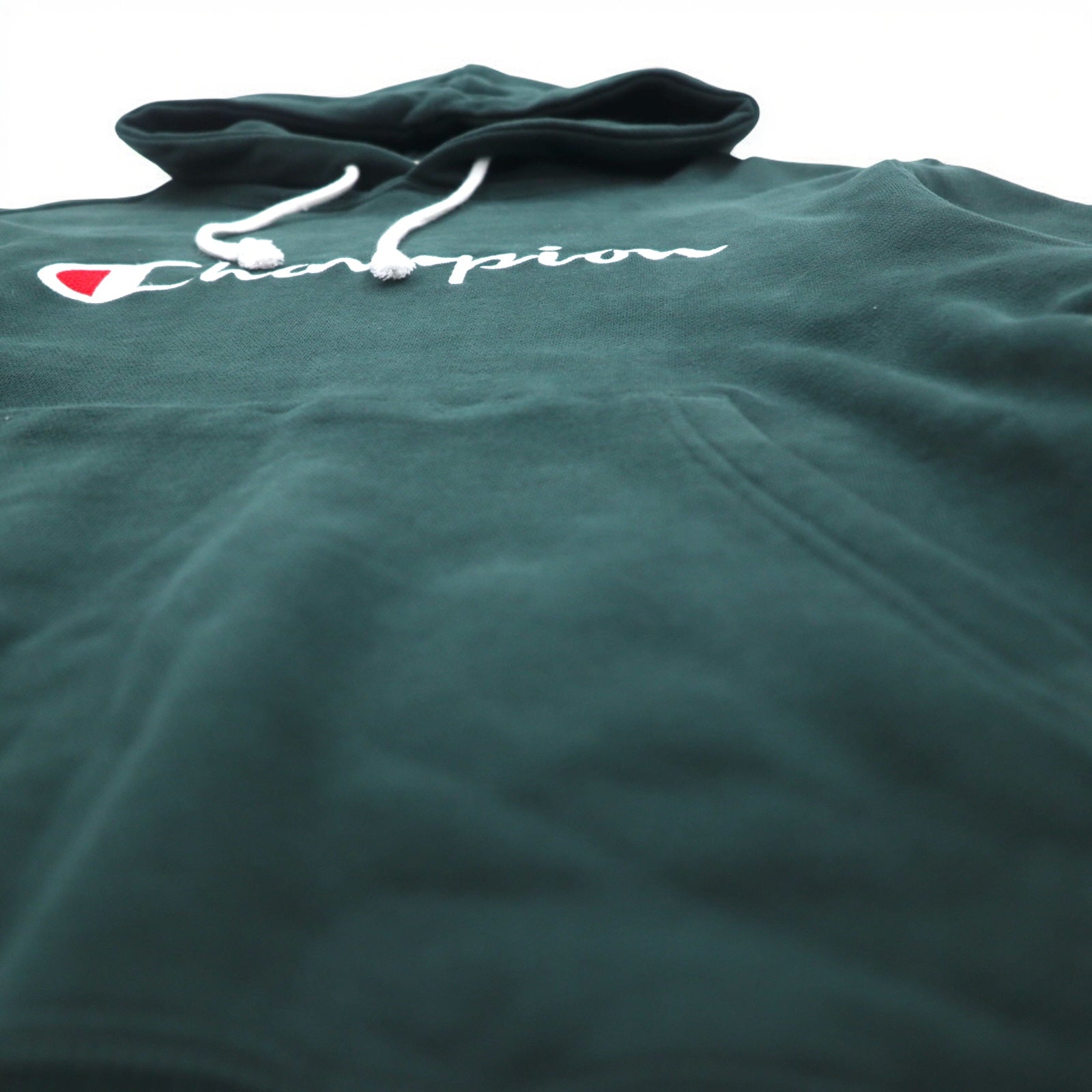 Champion プルオーバー スウェット パーカー L グリーン スクリプトロゴ CWSQ106R