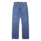 日本然リトテ-古着オンライン-Levi's 00年代 505 レギュラーフィット デニムパンツ 34 ブルー コットン ジッパーフライ ボタン裏125 メキシコ製-Levi's 00's 505 Regular Fit Denim Pants 34 Blue Cotton Zipper Fly Button Back 125 Mexico Made