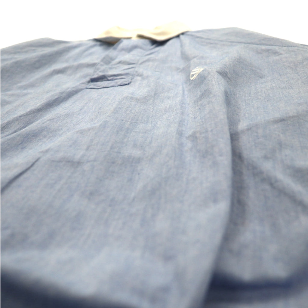 nautica 90s pullover chambray shirt, XL, blue, cotton, one-point logo embroidery