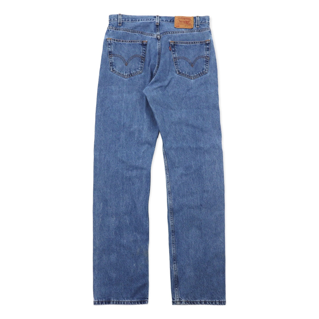 Levi's 00s 505 Regular Fit Denim Pants Size 34 Blue Cotton Zipper Fly Button Back 125 Made in Mexico