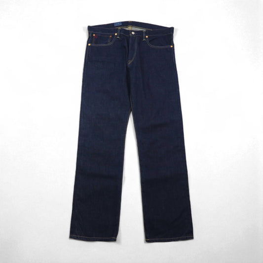 Polo Ralph Lauren リジッド デニムパンツ ジーンズ L インディゴ CLASSIC FIT 867 未使用品 ジッパーフライ レザーパッチ