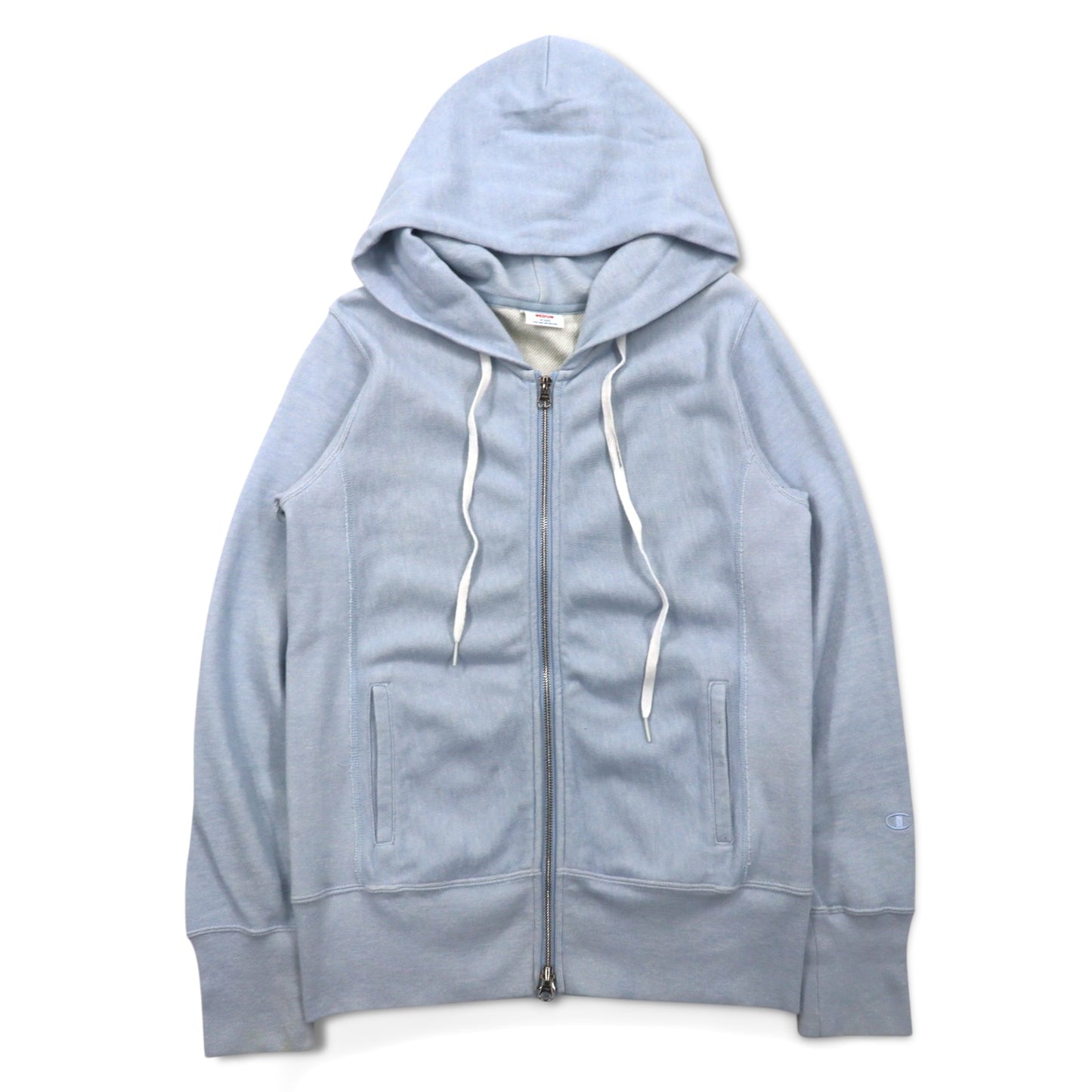 Champion リバースウィーブ REVERSE WEAVE ダブル ジップアップパーカー M ライト ブルー CWSF113