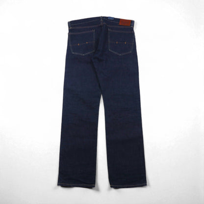 Polo Ralph Lauren リジッド デニムパンツ ジーンズ L インディゴ CLASSIC FIT 867 未使用品 ジッパーフライ レザーパッチ