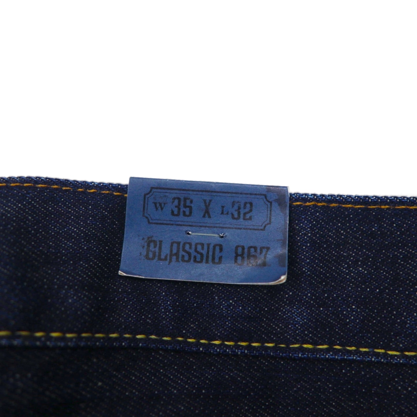 Polo Ralph Lauren リジッド デニムパンツ ジーンズ L インディゴ CLASSIC FIT 867 未使用品 ジッパーフライ レザーパッチ