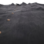 TOMMY BAHAMA Silk Open-Collar Aloha Shirt, XL, Black, Boxy Silhouette, Back Logo, Cocktail Embroidery