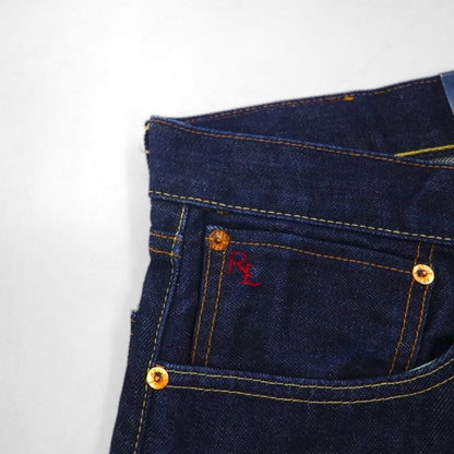 Polo Ralph Lauren リジッド デニムパンツ ジーンズ L インディゴ CLASSIC FIT 867 未使用品 ジッパーフライ レザーパッチ