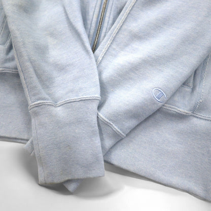 Champion リバースウィーブ REVERSE WEAVE ダブル ジップアップパーカー M ライト ブルー CWSF113