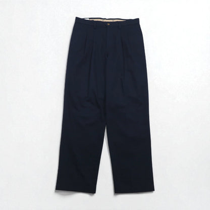 DOCKERS ( Levi's ) 90年代 2タック ワイド チノパンツ L ネイビー コットン センタープレス