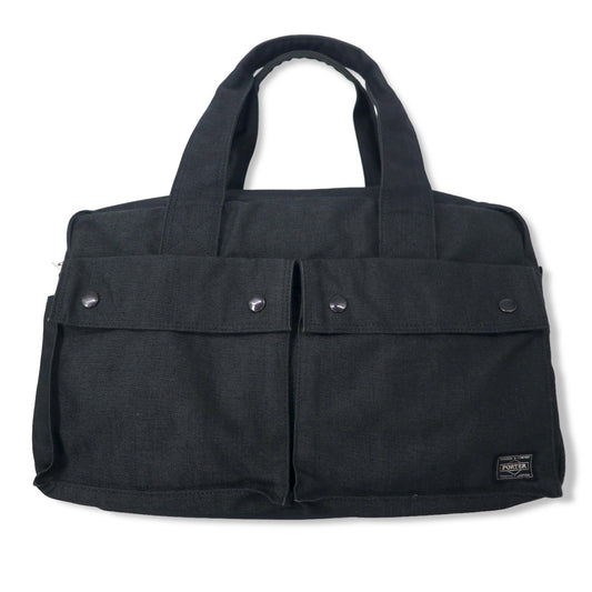 PORTER スモーキー ボストンバッグ ブラック コットン キャンバス SMOKY 592-06364 日本製