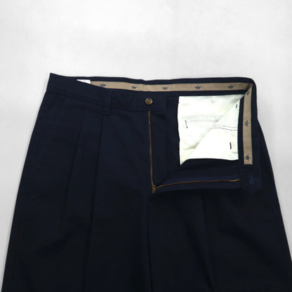 DOCKERS ( Levi's ) 90年代 2タック ワイド チノパンツ L ネイビー コットン センタープレス