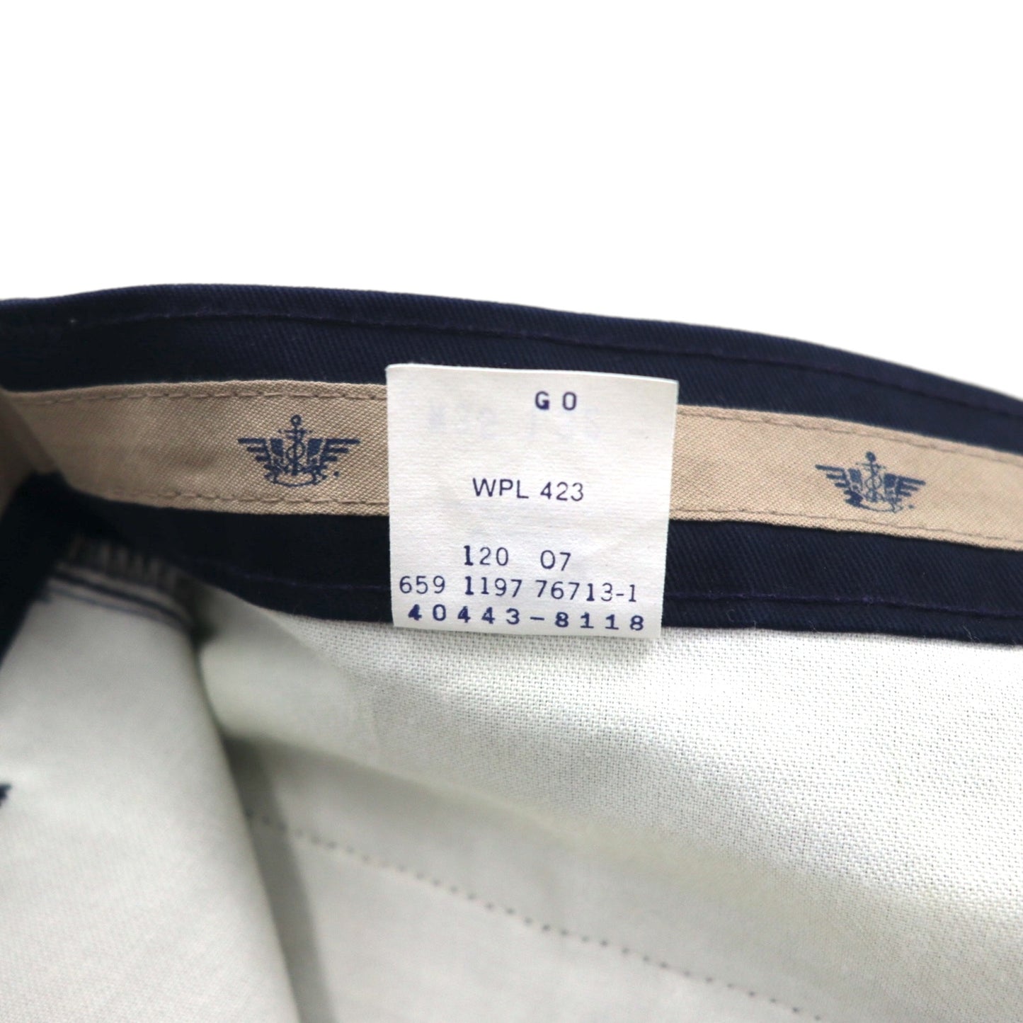 DOCKERS ( Levi's ) 90年代 2タック ワイド チノパンツ L ネイビー コットン センタープレス