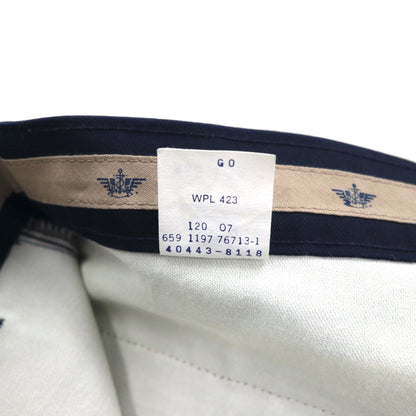 DOCKERS ( Levi's ) 90年代 2タック ワイド チノパンツ L ネイビー コットン センタープレス