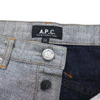 APC Inside-Out Design Denim Pants, Medium, Grey, Cotton, Made in Japan
