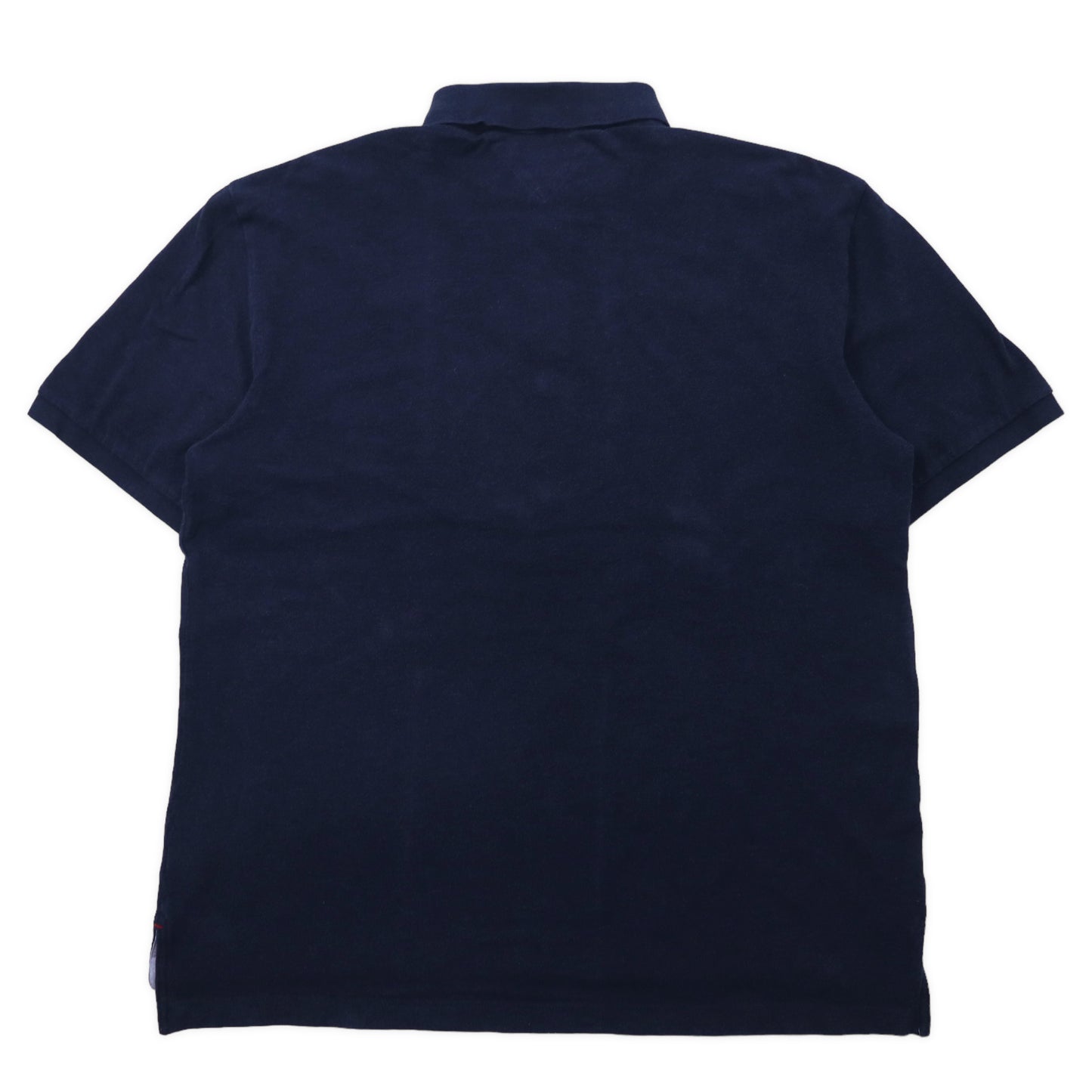 TOMMY HILFIGER ビッグサイズ ポロシャツ XXL ネイビー コットン COSTOM FIT ワンポイントロゴ