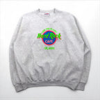 Hard Rock Cafe 90年代 USA製 ロゴ刺繍 スウェット トレーナー XL グレー SANTEE BY PLUMA