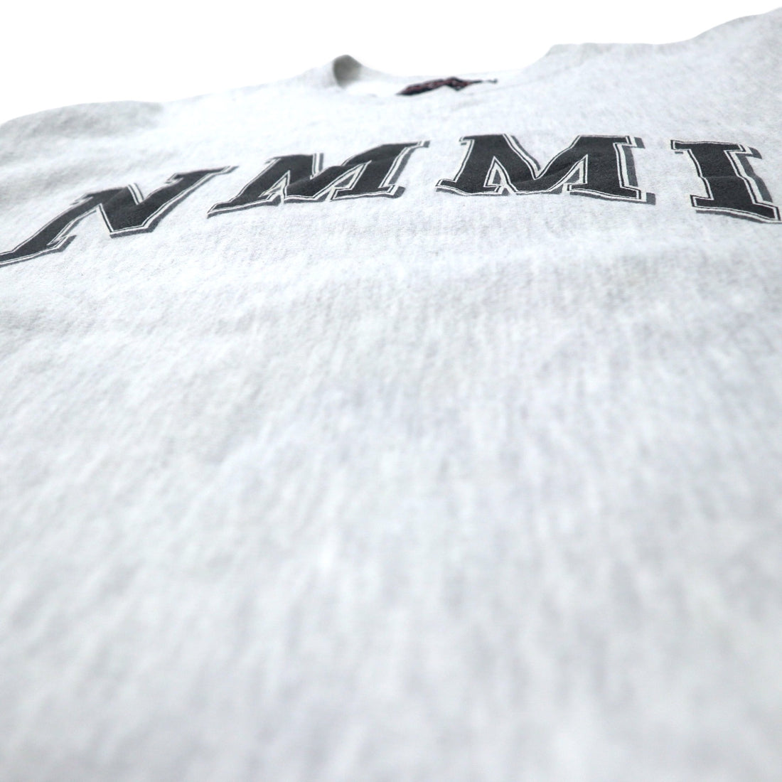 JAN SPORT USA made 90s reverse weave sweatshirt XXL grey cotton fleece lining NMMI (New Mexico Military Institute) arch logo big size
