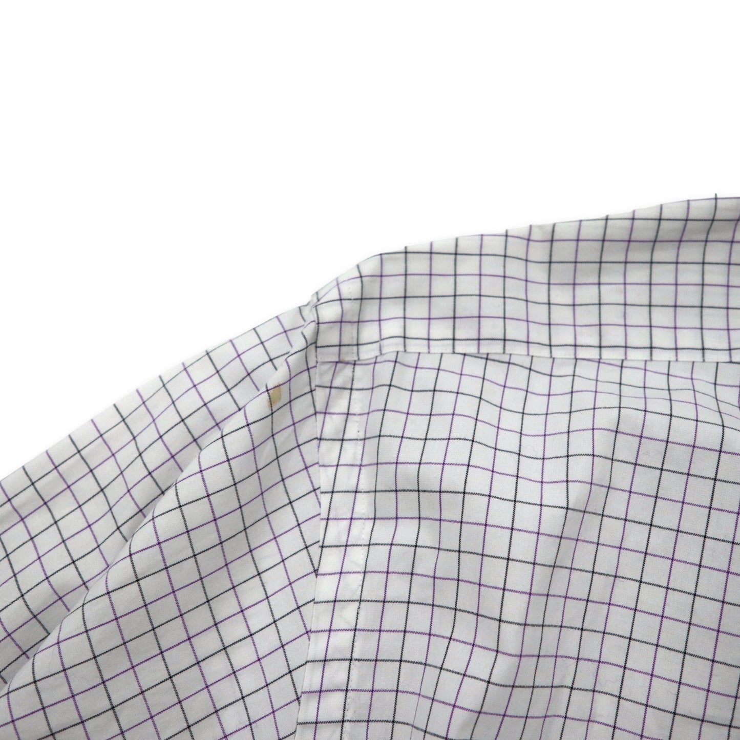 RALPH LAUREN ボタンダウンシャツ 39-82 ホワイト チェック コットン スモールポニー刺繍