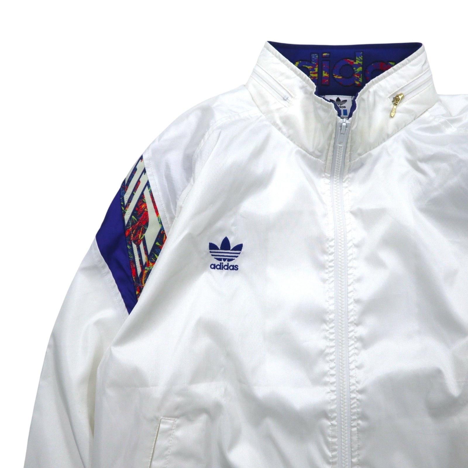 adidas Descente 90s Track Jacket Jersey Set O White Trefoil Logo Embroidery