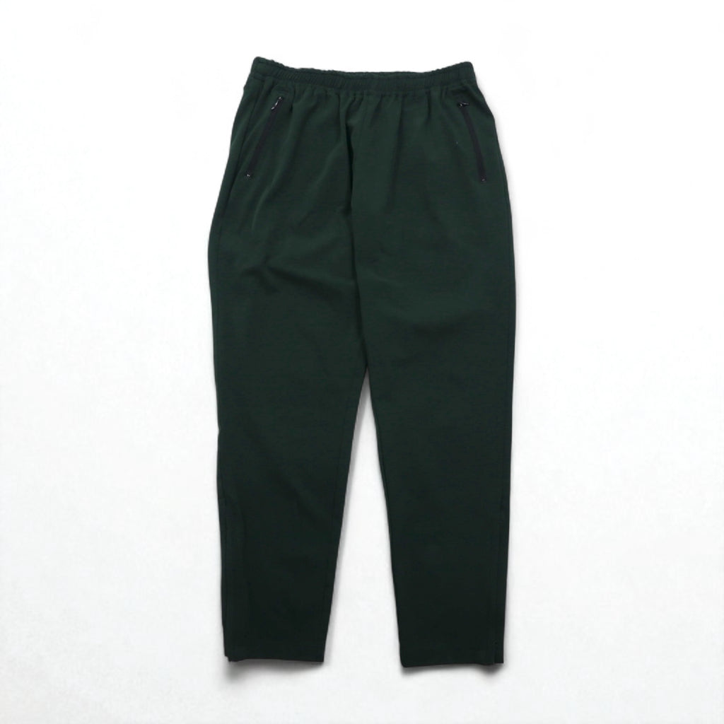 South2 West8 Poly Stretch Twill Track Pants, Size L, Khaki, Zippered Legs, Slit, HM852, Made in Japan
