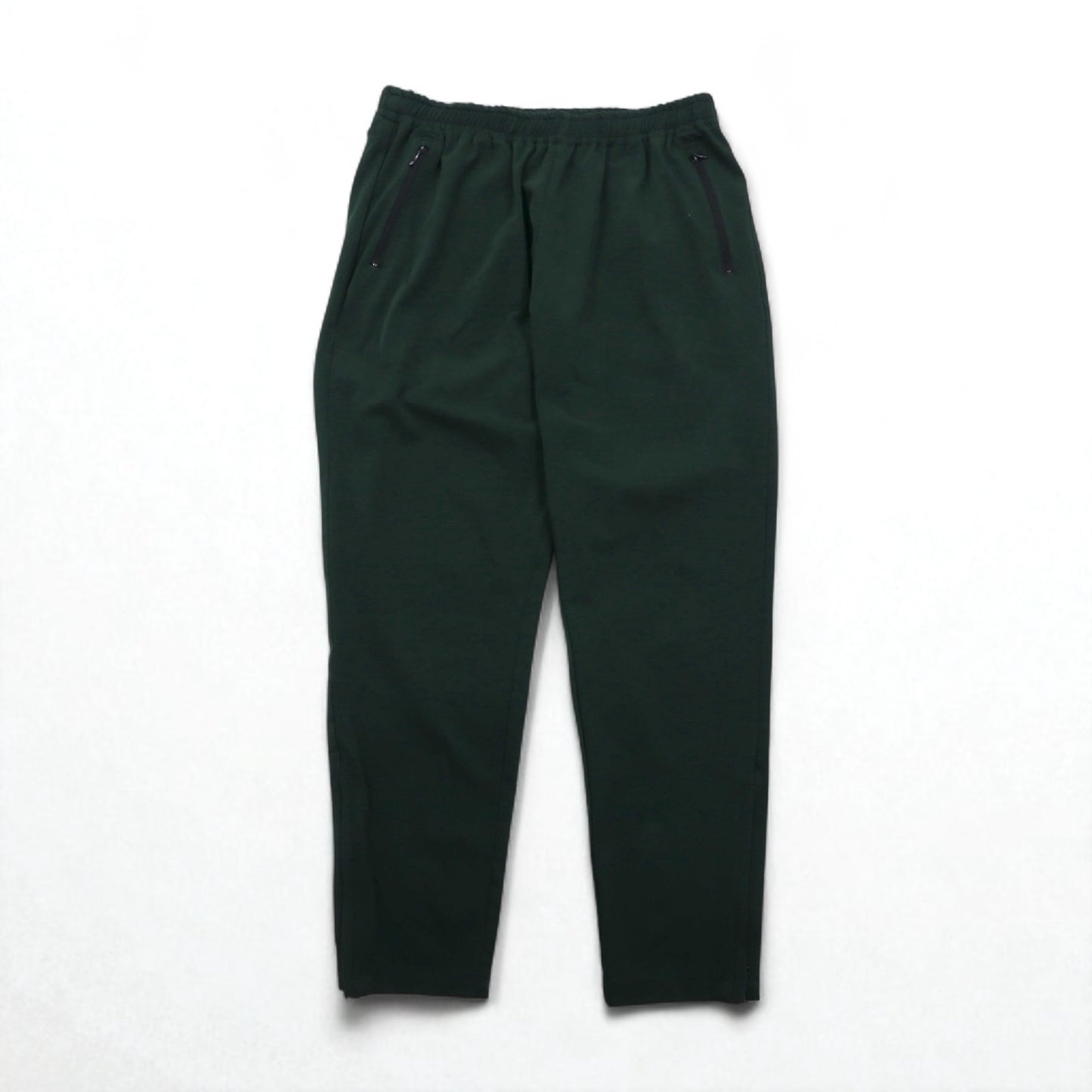 South2 West8 Poly Stretch Twill Track Pants, Size L, Khaki, Zippered Legs, Slit, HM852, Made in Japan
