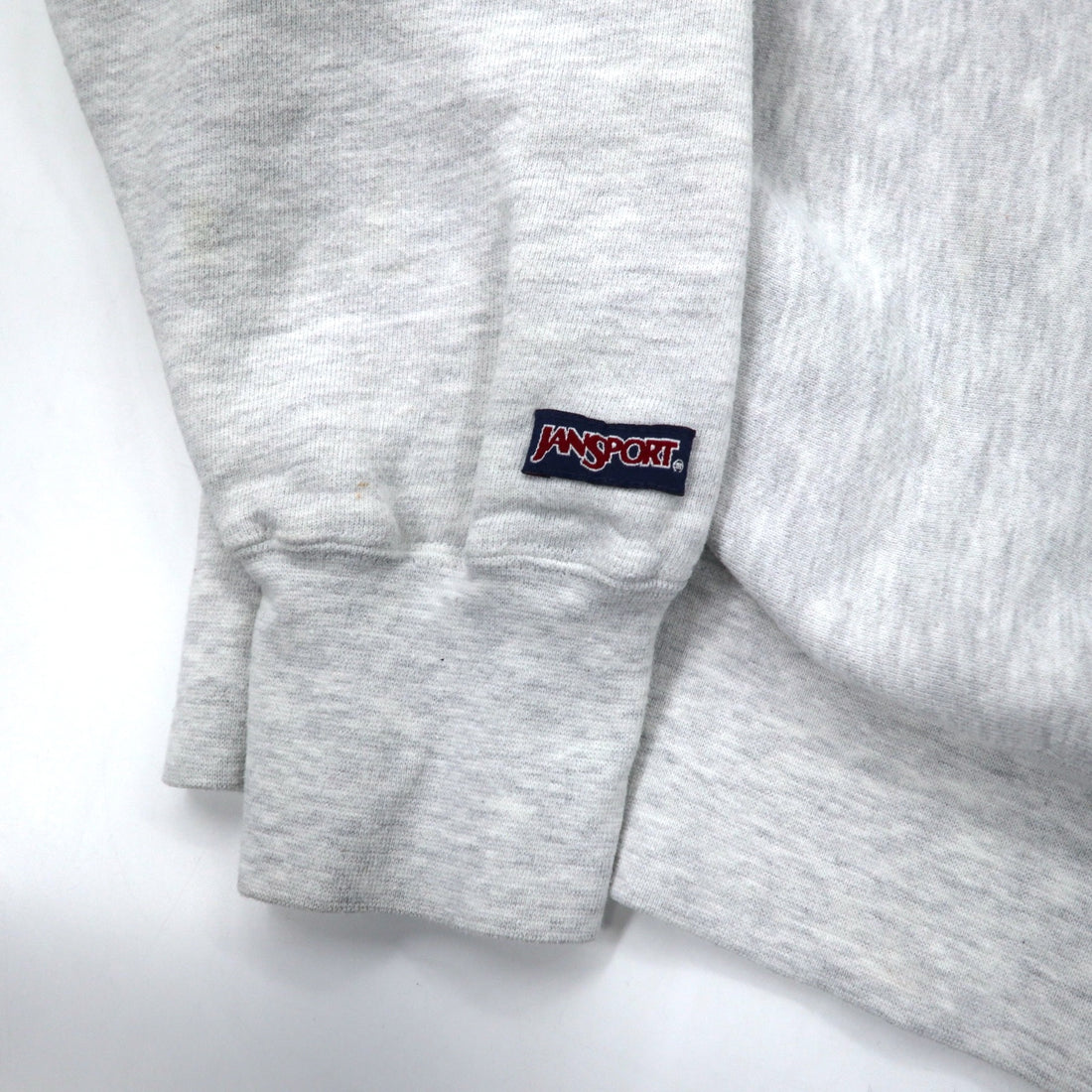 JAN SPORT USA made 90s reverse weave sweatshirt XXL grey cotton fleece lining NMMI (New Mexico Military Institute) arch logo big size
