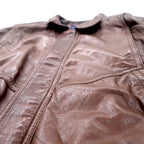 Rotary Group A-2 Lamb Leather Flight Jacket, Medium, Brown, Sheepskin, Made in Japan